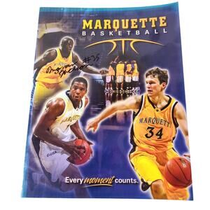 Marquette Basketball Media Guide 2004-05 Marcus Jackson Signed #35 Program